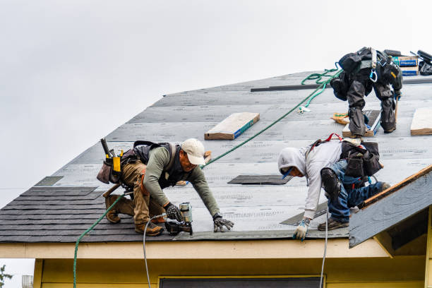 Professional Gutter Installation technician working in Covington, TN